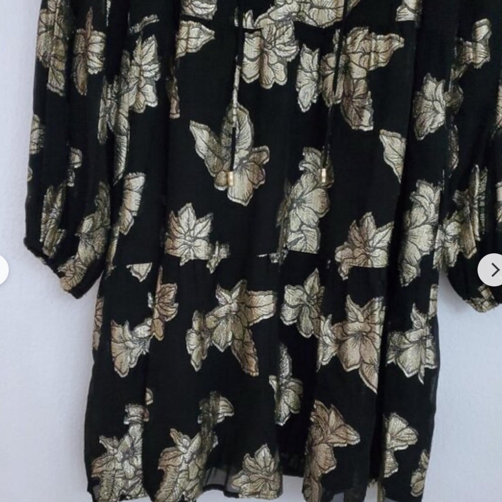 Tommy Bahama Shimmering Shores Jacquard Long Sleeve Tiered Dress - Picture 8 of 11